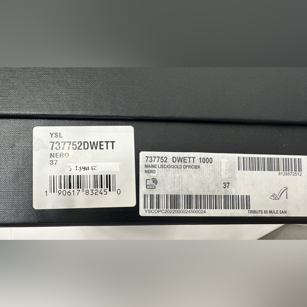 NIB Saint Laurent Tribute 85 Womens Leather Peep-Toe Sandals - Picture 12 of 14